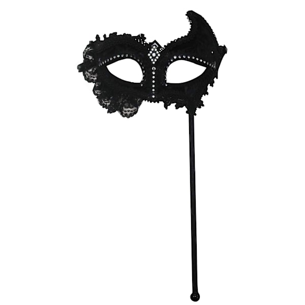 Bristol Novelty Unisex Vuxen Spetsmask På Sticka En Storlek Svart Black One Size