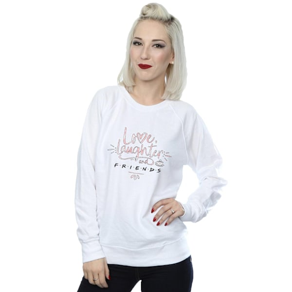 Friends Dam/Damer Kärlek Skratt Sweatshirt S Vit White S