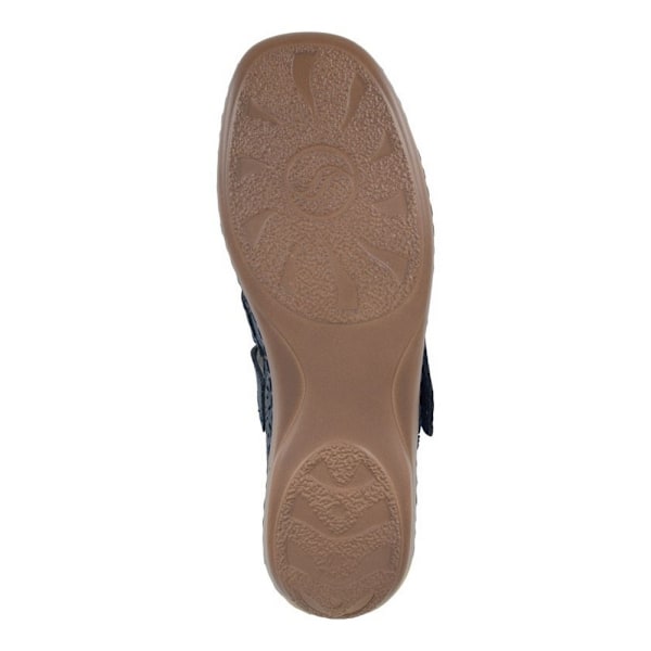 Boulevard Damsandaler i perforerat läder 5 UK Marinblå Navy Blue 5 UK