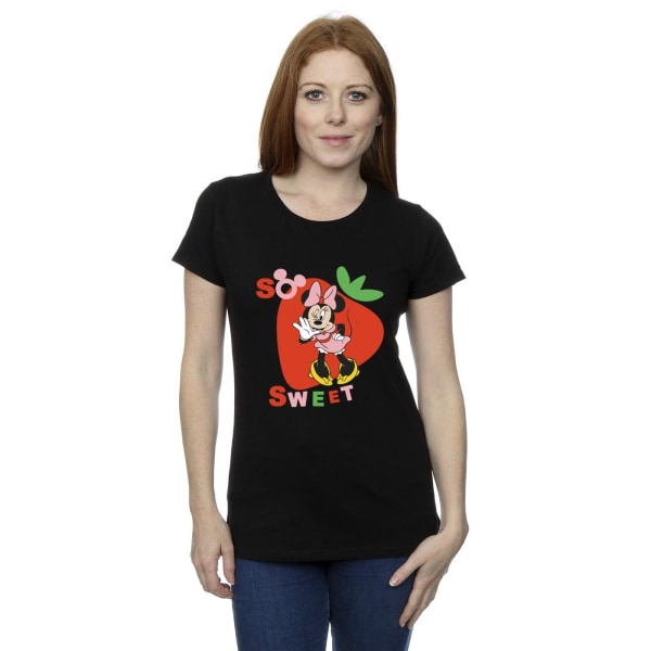 Disney Dam/Dam Minnie Mouse So Sweet Strawberry Cotton T- Black S