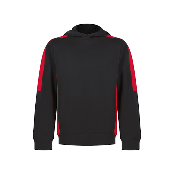 Finden & Hales Barn/Barn Team Kontrast Hoodie 7-8 År Svart/Röd Black/Red 7-8 Years