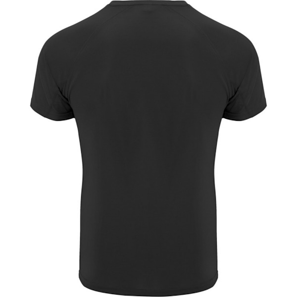 Roly Bahrain T-shirt för män, kortärmad, sportig, M, enfärgad svart Solid Black M
