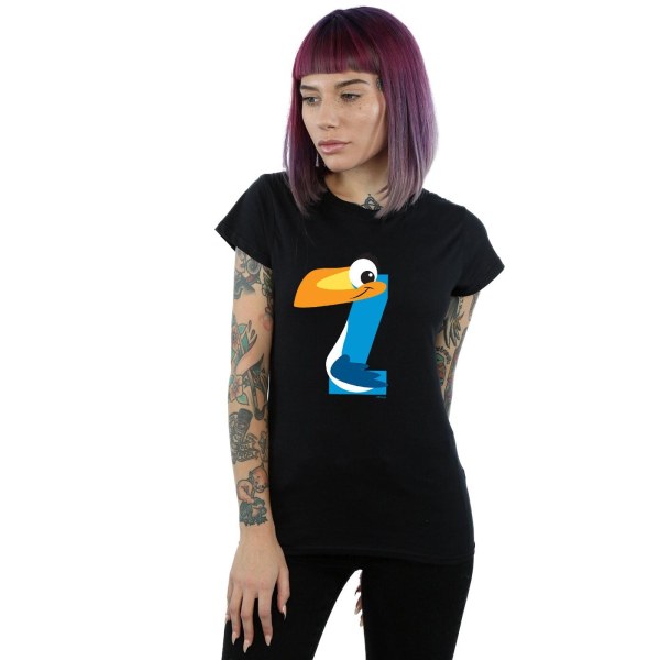 Disney Alfabet för Dam/Dam Z är för Zazu T-shirt i bomull L Bl Black L