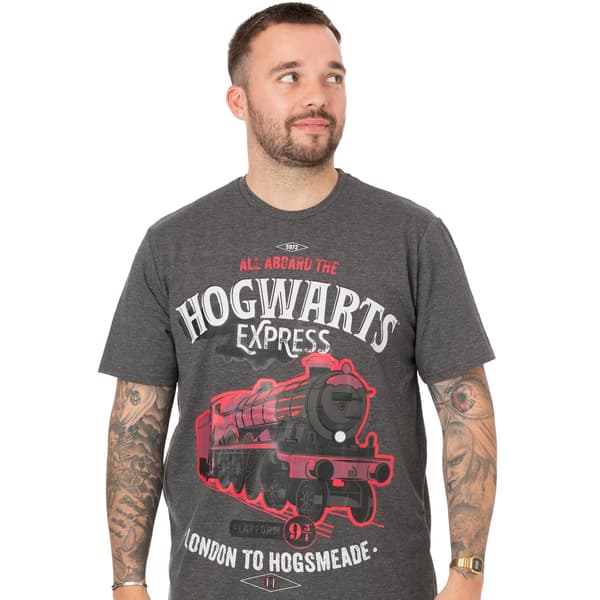 Harry Potter Pyjamas för män Hogwarts Express Lång S Grå/Svart Grey/Black S