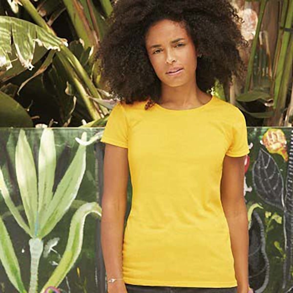 Fruit of the Loom Dam/Dam Lady Fit Kortärmad T-shirt Sunflower XL