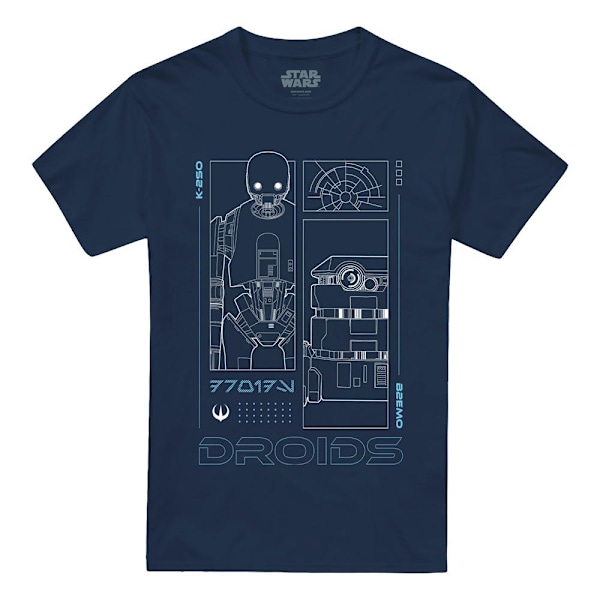 Star Wars: Andor Herr Droids T-Shirt 4XL Marinblå Navy 4XL