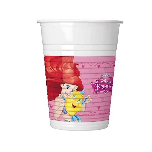 Den lilla sjöjungfrun Plastfigurer Party Cup (Förpackning om 8) En Multicoloured One Size