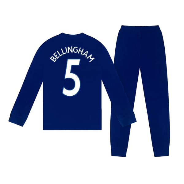 Real Madrid CF Pojkar Bellingham 5 Lång Pyjamas Set 9-10 År Ref Reflex Blue 9-10 Years