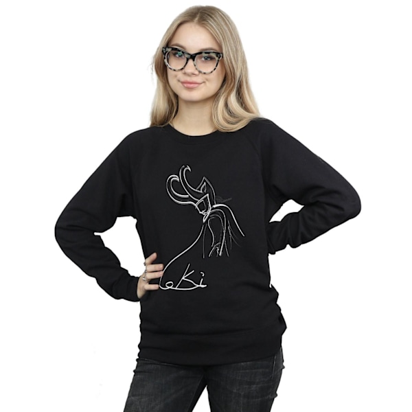 Marvel Dam/Damer Loki Lines Sweatshirt M Svart Black M