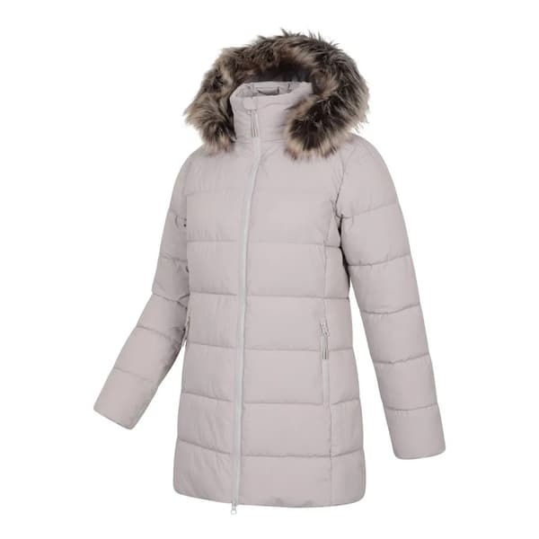 Mountain Warehouse Nola Lång Vadderad Jacka för Dam 14 UK Light Beige 14 UK