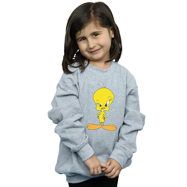 Looney Tunes Flickor Tweety Angry Sweatshirt 5-6 År Sport Grå Sports Grey 5-6 Years