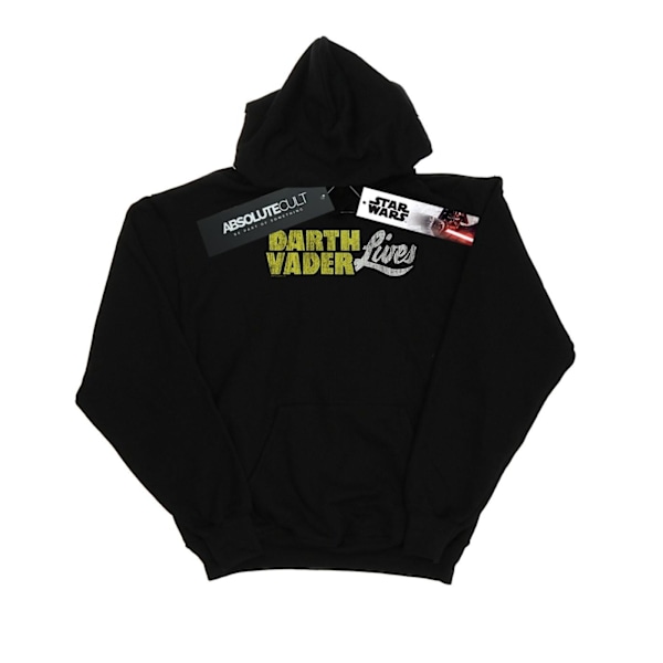 Star Wars Boys Darth Vader Lives Logo Hoodie 12-13 år Svart Black 12-13 Years