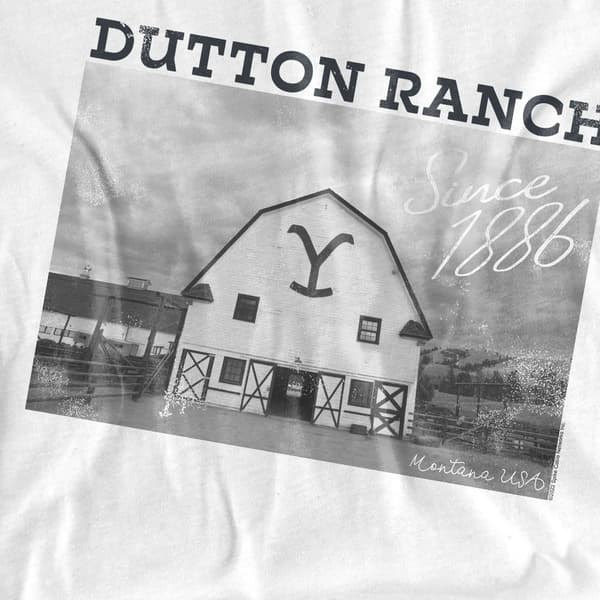 Yellowstone Herr Dutton Barn T-shirt 5XL Vit White 5XL