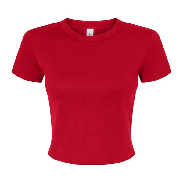 Bella + Canvas Dam/Dam Baby Micro-Rib T-shirt XXL Solid Röd Solid Red XXL
