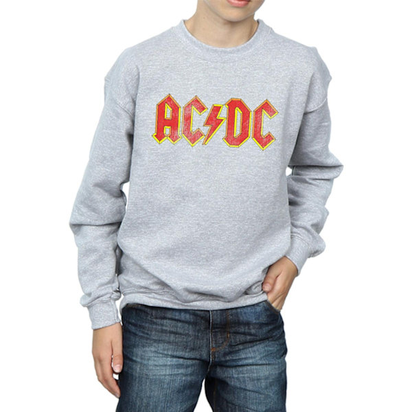 AC/DC Boys Distressed Logo Sweatshirt 12-13 År Svart Black 12-13 Years