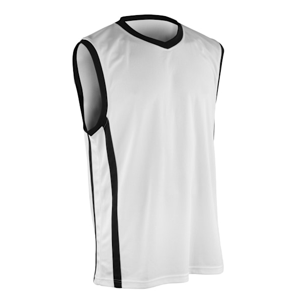 Spiro Herr Basket Quick Dry Ärmlös Topp XS Vit / Svart White / Black XS