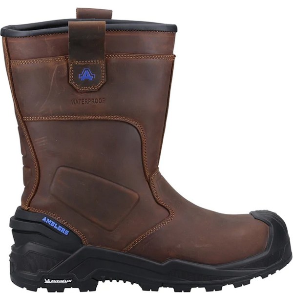 Amblers Herr AS983C Conqueror Rigger Grain Läder Säkerhetsstövlar Brown 10 UK