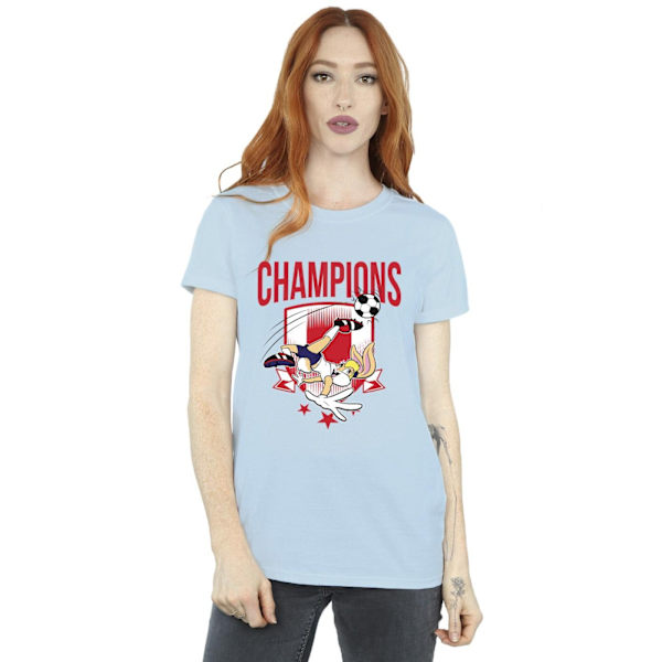 Looney Tunes Dam/Damer Lola Football Champions Bomull Boyfriend T-Shirt M Baby Blue Baby Blue M