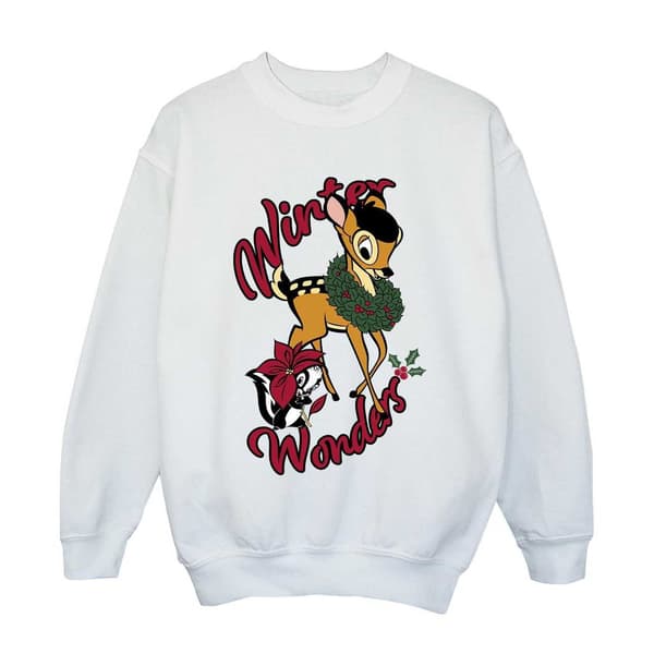Bambi Flickor Vinter Under Krans Sweatshirt 12-13 År Vit White 12-13 Years