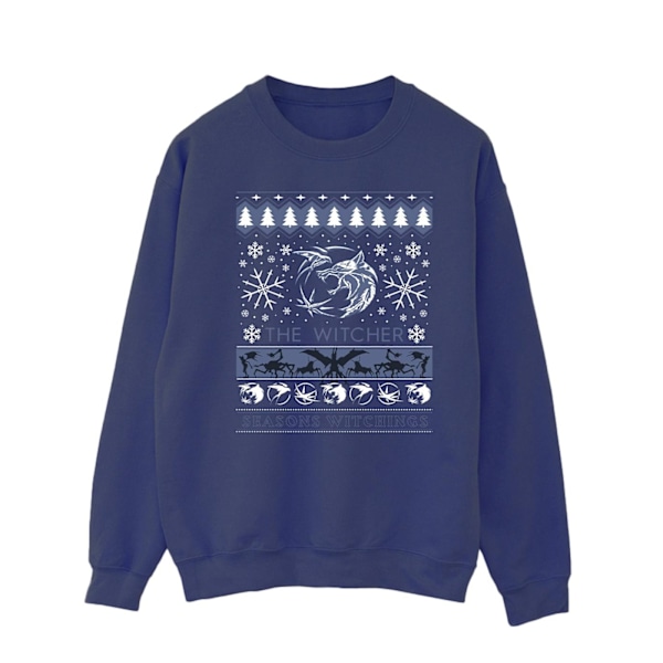 Netflix The Witcher Seasons Witchings Sweatshirt 4XL Marinblå Navy Blue 4XL