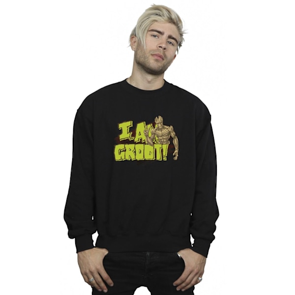 Guardians Of The Galaxy Herr I Am Groot Sweatshirt XL Svart Black XL