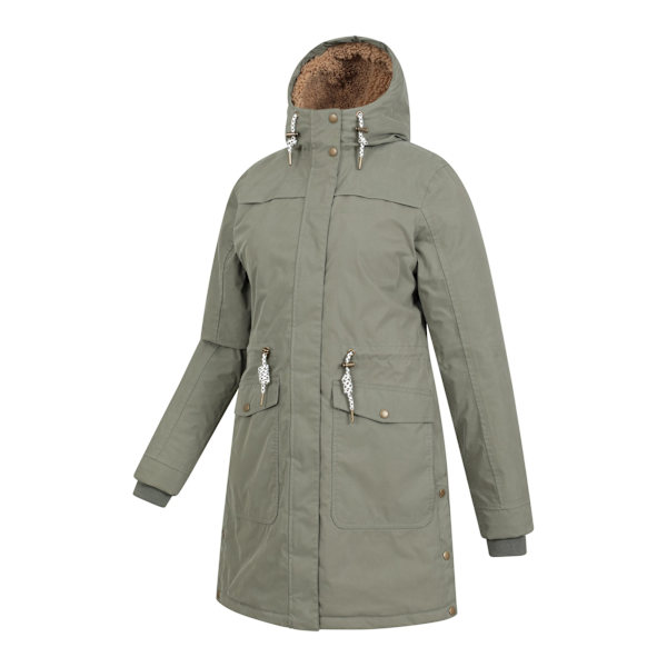 Mountain Warehouse Damjacka för Kvinnor/Damer Acorn Vattentät med Borgfoder Khaki Green 10 UK