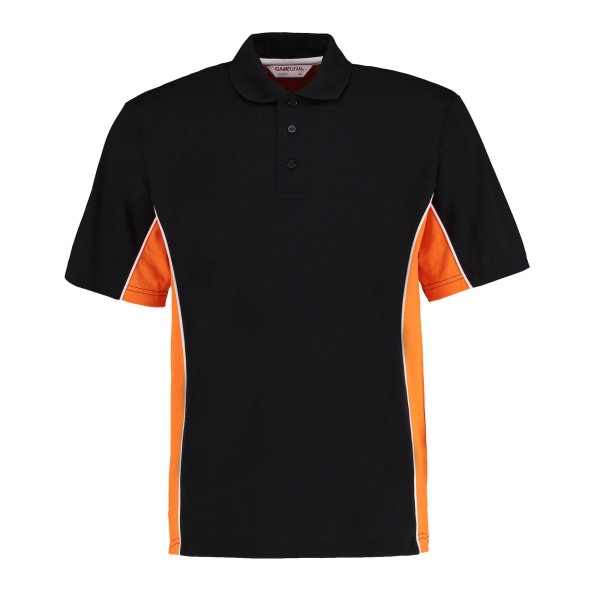 GAMEGEAR Herr Track Classic Polo Shirt XXS Svart/Orange/Vit Black/Orange/White XXS