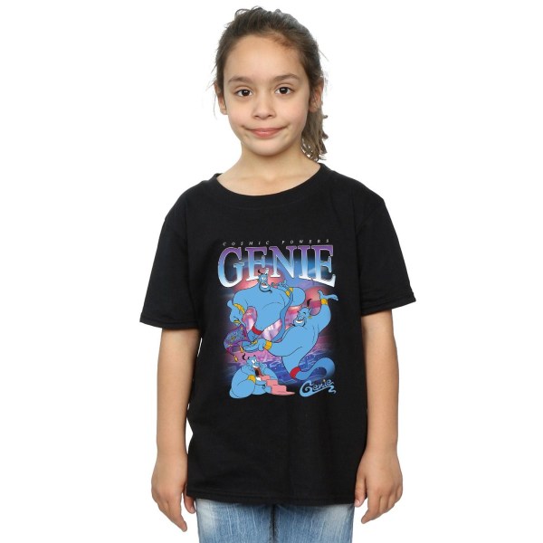 Aladdin Girls Genie Montage bomull T-shirt 9-11 år Svart Black 9-11 Years