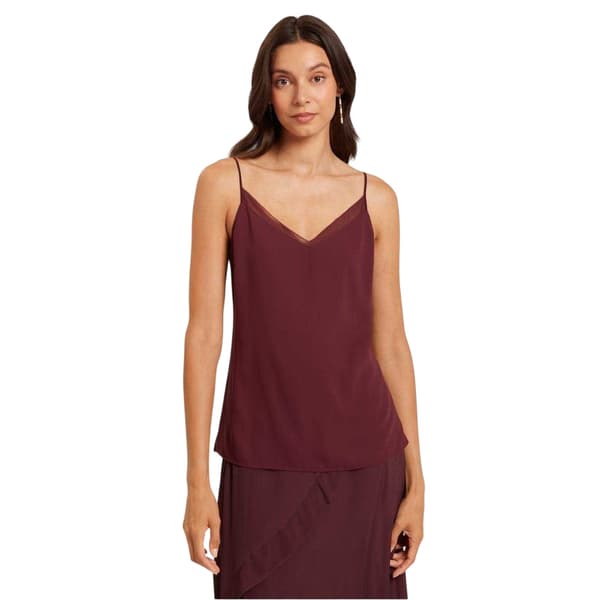 Ted Baker Dam/Dam Chiffon Lättviktslinne 10 UK Oxbl Oxblood 10 UK