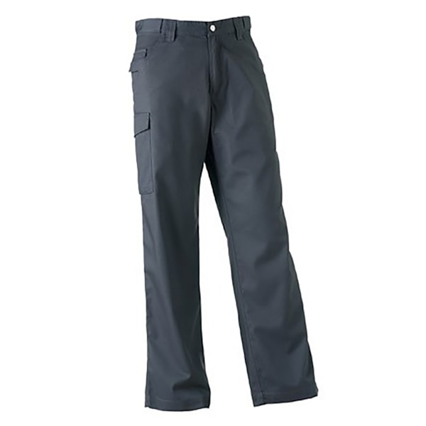 Russell Workwear Herr Polycotton Twill Byxor / Byxor (Lång) 3 Convoy Grey 38W x Long