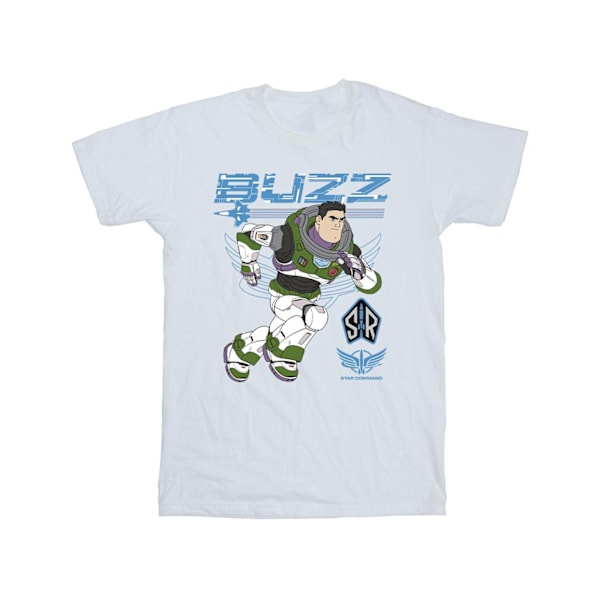 Disney Girls Lightyear Buzz Run To Action Bomull T-shirt 5-6 år White 5-6 Years