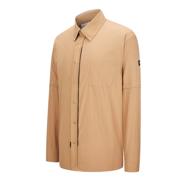 Firetrap Herr 3-i-1 Ripstop Konvertibel Skjorta M Khaki Khaki M