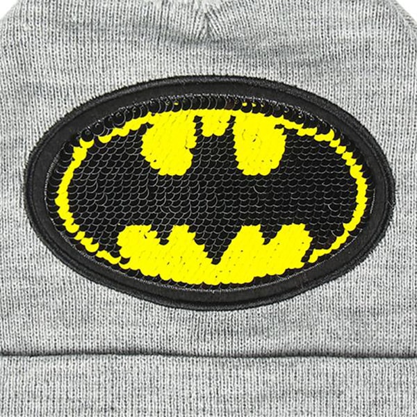 Batman Barn/Barn Logo Vintermössa En Storlek Grå Grey One Size