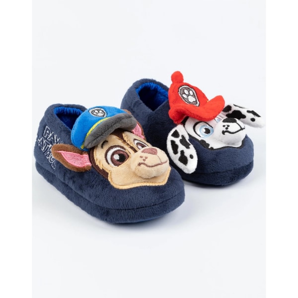 Paw Patrol Childrens/Kids Chase & Marshall 3D Ears Slippers 9 U Blue 9 UK Child