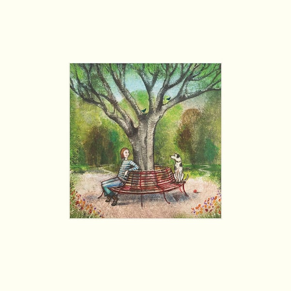 Joe Ramm A Roundabout Conversation Canvas Print 30cm x 30cm Mul Multicoloured 30cm x 30cm
