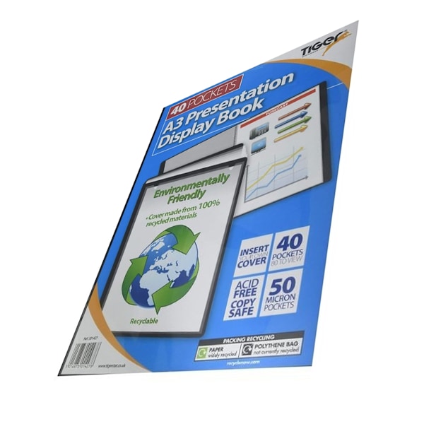 Tiger A3 Displaybok En Storlek Genomskinlig/Svart Clear/Black One Size