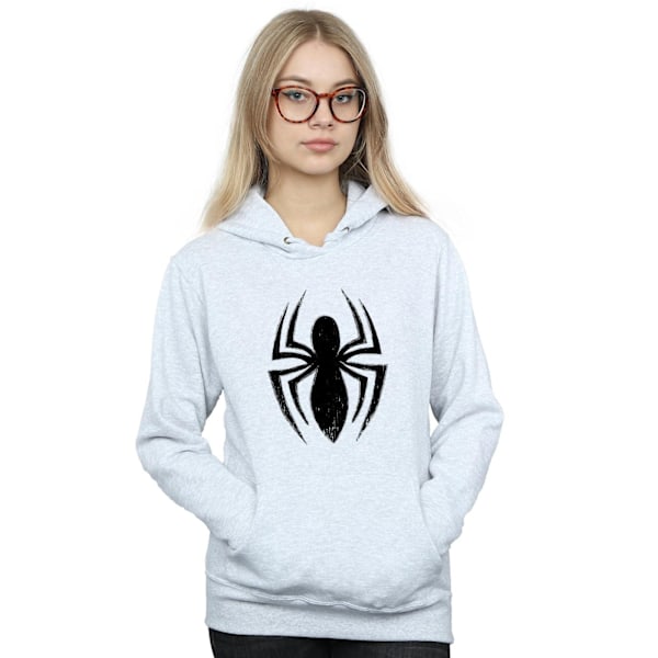 Marvel Womens/Ladies Spider-Man Ultimate Spider Logo Hoodie L S Sports Grey L