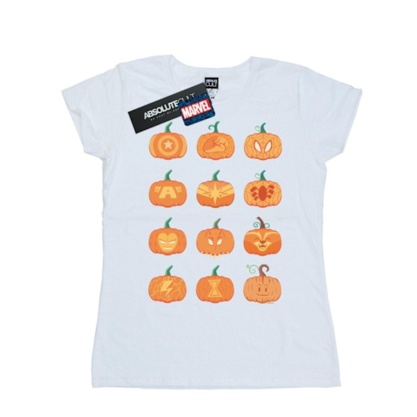 Marvel Dam/Damer Avengers Halloween Pumpa Bomull T-shirt White XXL