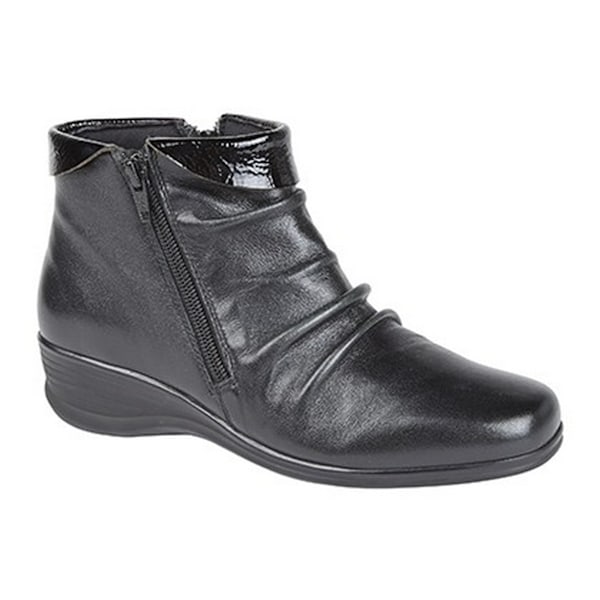 Mod Comfys Dam/Dam Softie Läder Flexibla Ankelstövlar 4 Black 4 UK