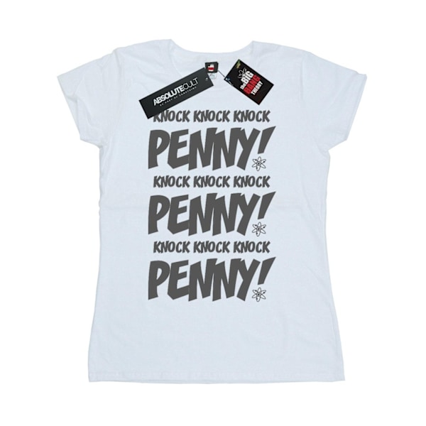 The Big Bang Theory Damkläder Knock Knock Penny Bomull T-shirt White S