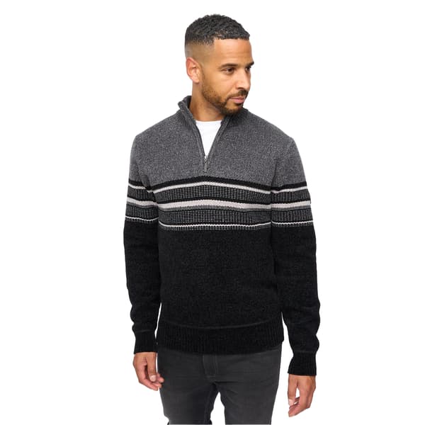 Bewley & Ritch Feldstan Kvarts Zip Tröja för Män L Svart Black L