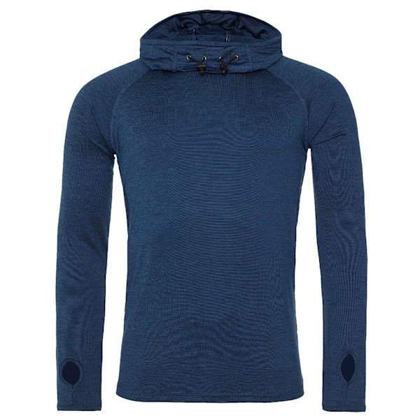 AWDis Just Cool Herr Cowl Neck Långärmad Baslager Topp S Marinblå Navy Melange S