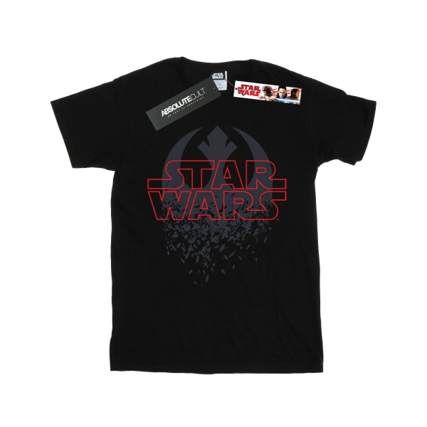 Star Wars Girls The Last Jedi Shattered Emblem T-shirt i bomull 7 Black 7-8 Years