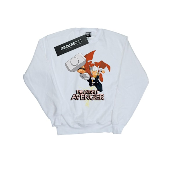 Marvel Girls Thor The Mighty Avenger Sweatshirt 9-11 år Vit White 9-11 Years