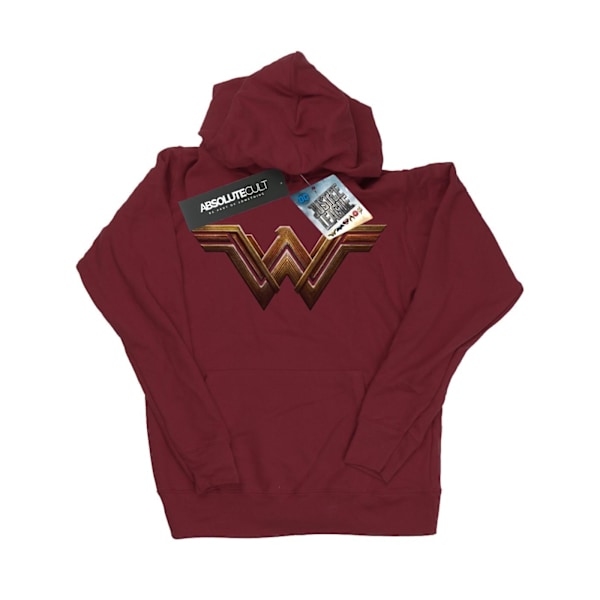 DC Comics Boys Justice League Movie Wonder Woman Emblem Hoodie Burgundy 7-8 Years