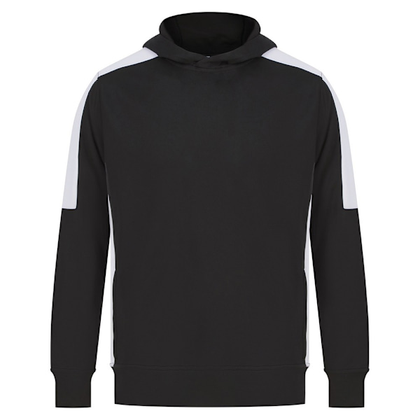 Finden & Hales Unisex Adult Contrast Panel Hoodie XXS Svart/Vit Black/White XXS