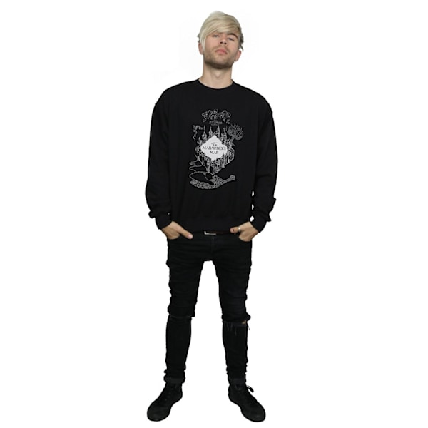 Harry Potter The Marauder´s Map Sweatshirt L Svart Black L