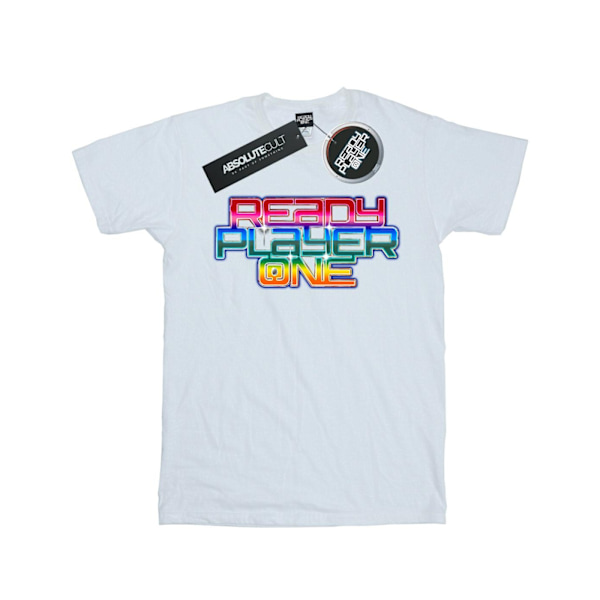 Ready Player One T-shirt i bomull med regnbågslogga för flickor 9-11 år W White 9-11 Years