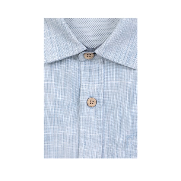 Mountain Warehouse Coconut Textured Långärmad Skjorta för män 3XL Blue 3XL