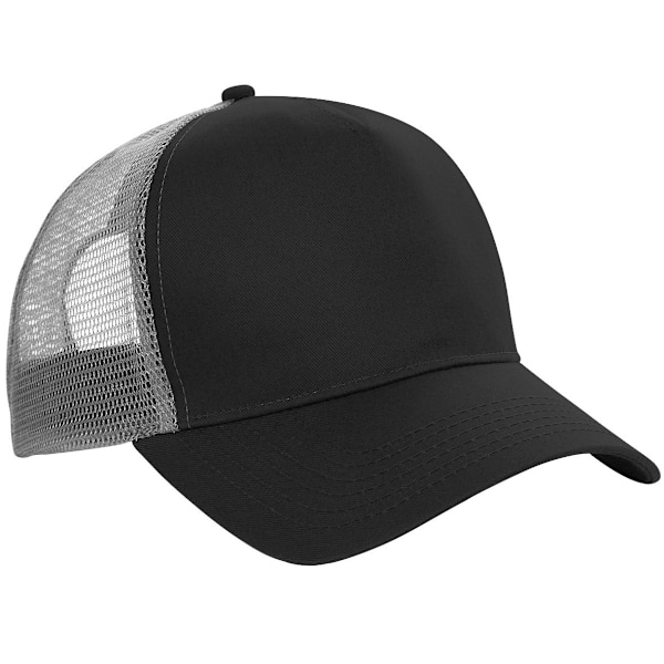 Beechfield Herr Halv Mesh Trucker Cap / Huvudbonad (2-pack) På Black/ Light Grey One Size